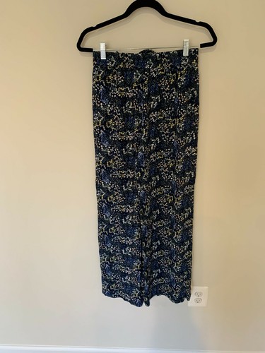 Vila Clothes Vimarini pantaloni gamba larga blu navy stampa floreale taglia EU 34 (XS US) - Foto 2 di 10