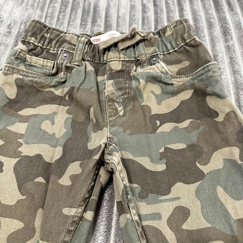 Levi Strauss Joggers Kids 5 Reg 4-5 Yrs Green Camo Elastic Drawstring Pants - Picture 3 of 9