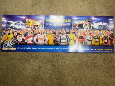 Goodyear NASCAR Class of 2014 Poster 11'' x 34'' NOS 
