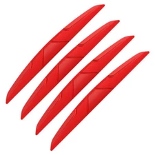 4pcs Red Car Door Edge Anti-Collision Protector Guard Strip Cover Moulding Trim
