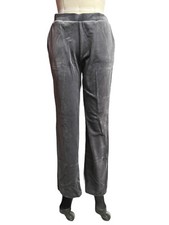 NWT CHICO'S Zenergy Lounge Gray Pants Velour Elastic Waist with Pockets SZ 0 / 4