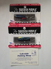 LOT OF 2 BIG BAY DE NOC SWEDISH PIMPLE 1/5 OZ JIG SZ 3 FISHING LURES 3ANB-SP