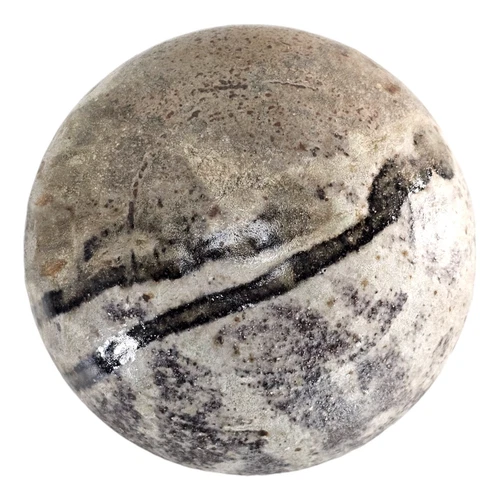Large Vintage Studio Art Pottery Stoneware Drip Glaze Paperweight 5.25"