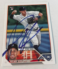 RYAN KREIDLER SIGNED 2023 TOPPS BASEBALL CARD AUTO