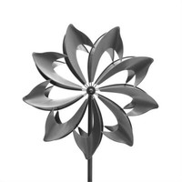 Xxl Windspiel 3D Windrad 2 Blumen Gartendeko Doppelwindrad HöHe 185Cm WindmüHle