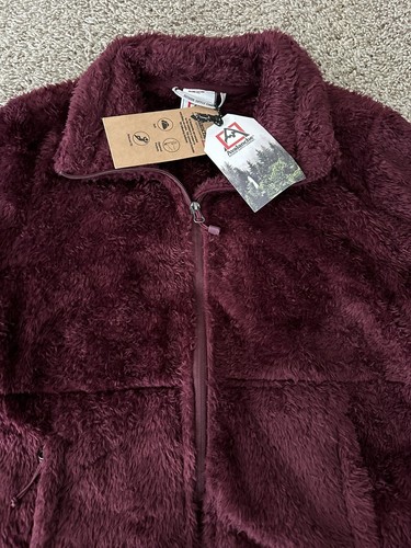 Avalanche Jacket Women Size Medium (M) Maroon Fleece Full Zip Outdoors Sweater - Picture 6 of 9