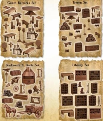 Mantic TerrainCrate KSTC107 Town Crate Kickstarter Exclusive Terrain Set 28mm