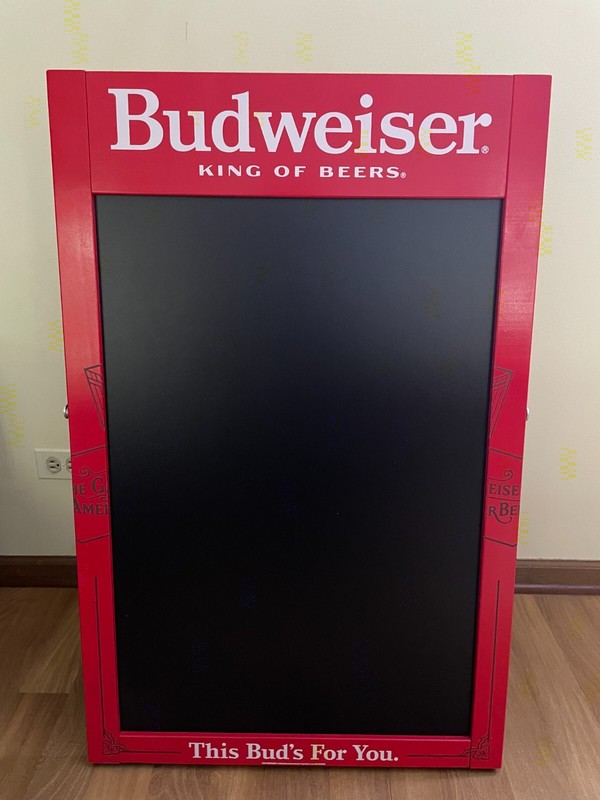 Budweiser Beer Sidewalk Menu Chalk Board 2 Sided Wood Sign 40X25 *BRAND NEW*