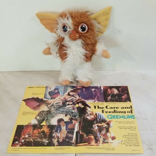 Gizmo gremlins mogwai gizmo doll '80s plush toy Quiron 15 Warner Bros RARE