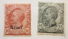 ITALY Aegean Islands SIMI Scott: 3, 4, MLH, Lot28, Cat $141.60