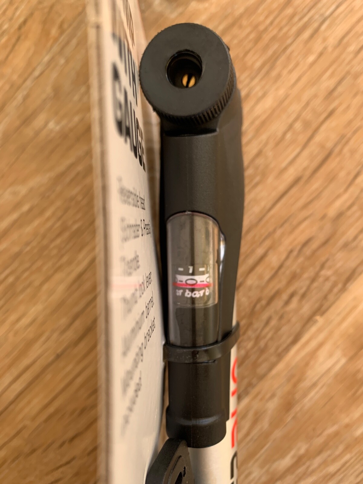 mini bicycle pump with gauge