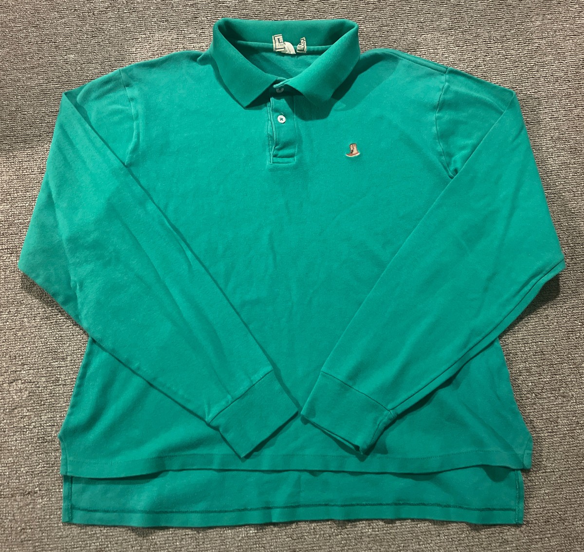 Vintage 80s Mens Medium LL Bean Boot Pullover Long Sleeve Rugby