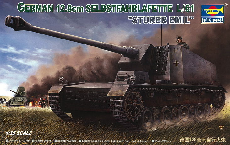 Trumpeter 00350 - 1:35 Self-Propelled Gun 12.8 Cm L/61 Sturer Emil - New