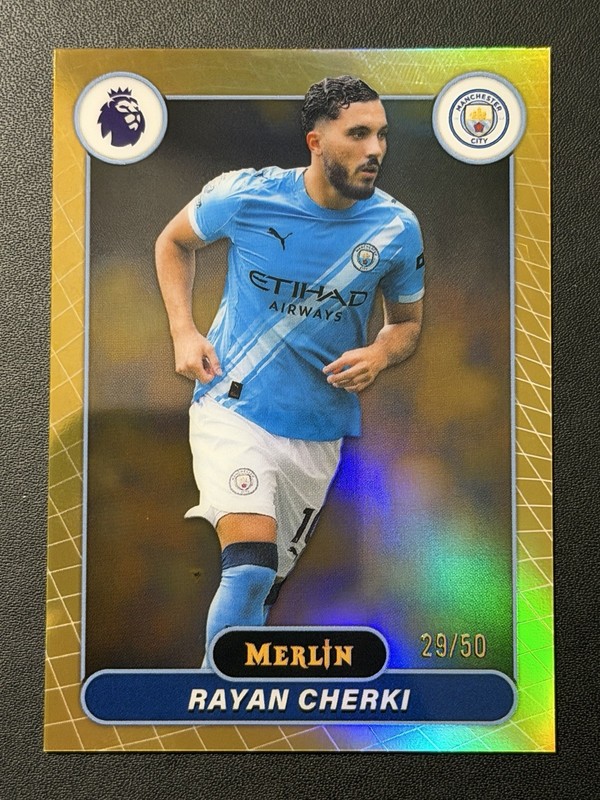 2026 Topps Merlin Rayan Cherki Gold /50 Manchester City