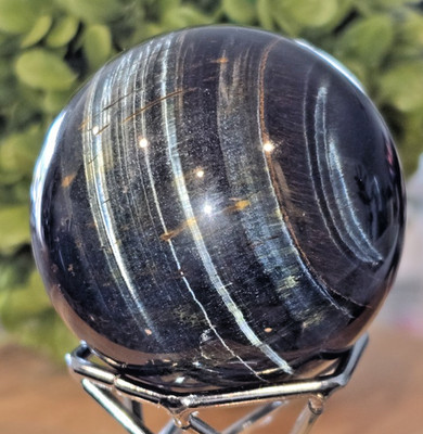 Blue Yellow Tigers Eye Sphere 49mm 6oz Polished Crystal Ball Chatoyant