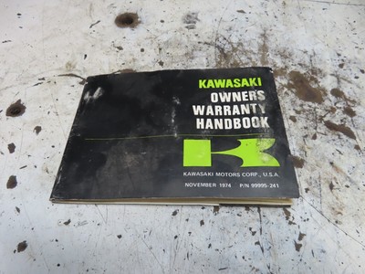 1975 Kawasaki KZ400 KZ400S Owners Warranty Handbook | eBay