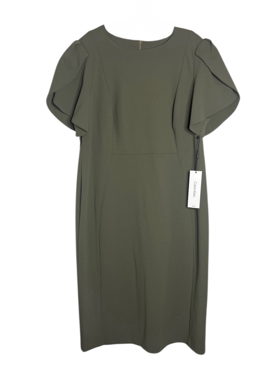 calvin klein olive green dress PinkBlush Olive Draped Maternity Maxi