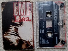 EMF Lies. Cassette Single 1991 EMI Records untested looks great Classic new rock