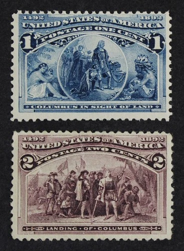 CKStamps: US Stamps Collection Scott#230 231 1c 2c Mint NH OG #231 Light Crease
