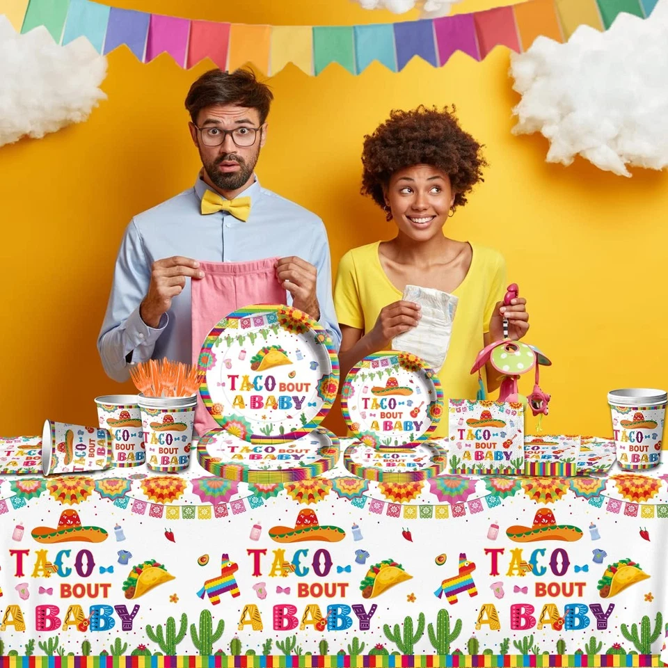 GREHUMOR Taco Bebé Cactus Vaquero Sombrero Mexicano Fiesta Suministros 141 Piezas Género Reve... Foto 4 de 4