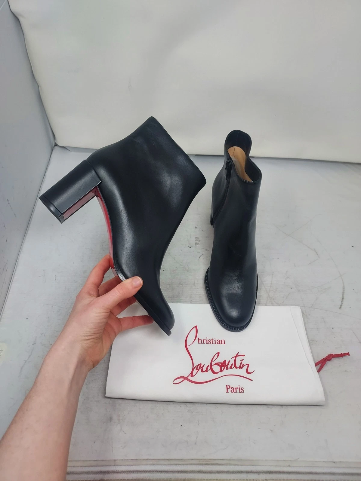 Christian Louboutin — Christian Louboutin EU 39.5 US 9.5 NEW WOMENS Black Heel Adoxa Ankle Boot