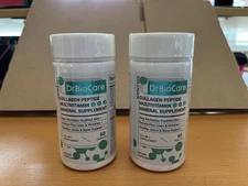 LOT 2 Pack Bottles Dr BioCare Collagen Peptide Multivitamin Mineral Supplement!
