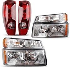 Misakomo Headlights Tail Lights Combo Compatible W 20042012 Chevy Colorado
