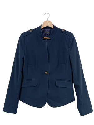 MORE & MORE Kurz-Blazer Damen Blazer Gr. DE 38 blau Business-Look