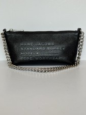 Marc Jacobs Standard Supply Chain Strap Black Leather Shoulder Bag Mini Tote