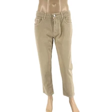 Manuel Ritz Men Beige Cotton Ankle Tapered Jeans Size M