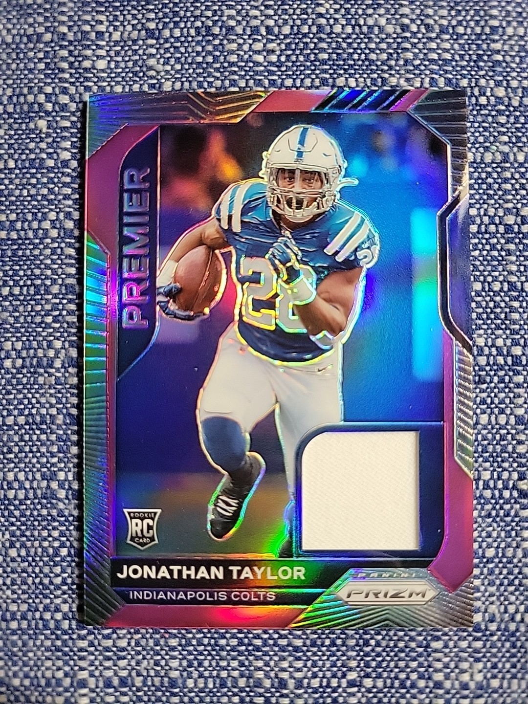 2020 Prizm Jonathan Taylor RC Premier Jersey Pink Prizm Colts NFL