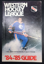 VTG 1984-85 WHL Western Hockey League Doug Bodger Press Media Guide Statistics