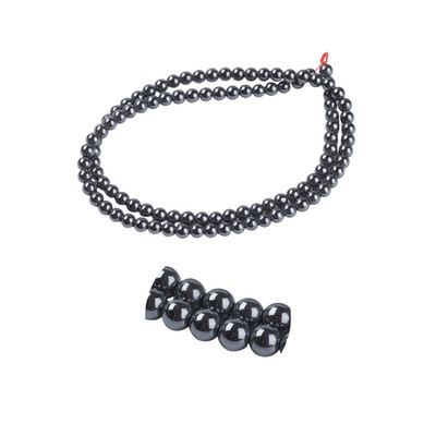 100x Hämatit Perlen 4mm | Rund Schwarz Beads | nicht Magnetisch Basteln DIY