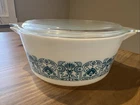 VINTAGE PYREX BLUE HORIZON 475-B 2.5 QT  CASSEROLE W/ 475-C LID
