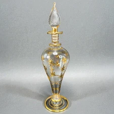 Venetian Art Glass Container Bottle Perfume Bottle Decanter W Stopper Italian