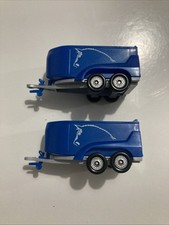 SIKU 1651 HORSE TRAILERS ONLY x 2 1:87 SCALE BLUE D-58475, See Pics.