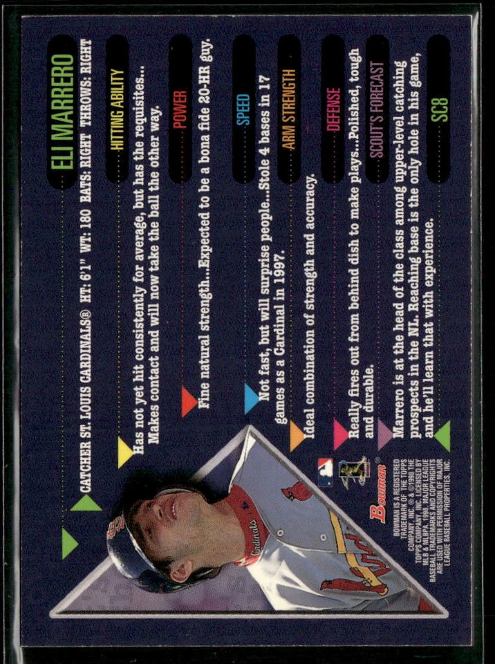 1998 Bowman #SC8 Eli Marrero Scout's Choice - Image 2 of 2