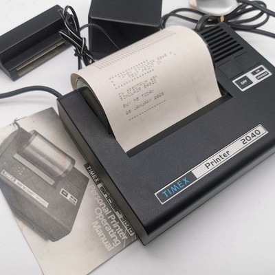  TIMEX Sinclair 2040 Thermodrucker - getestet funktioniert - Netzteil, Handbuch & Papier