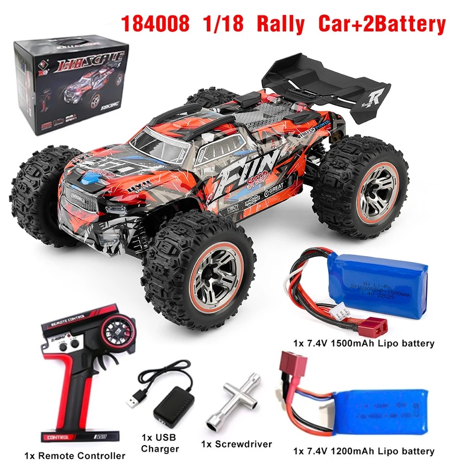 WLtoys XK 184008 1/18 60KM/H 4x4 Luces LED Todo Terreno 2.4G Camión RC RTF Coche Foto 3 de 4