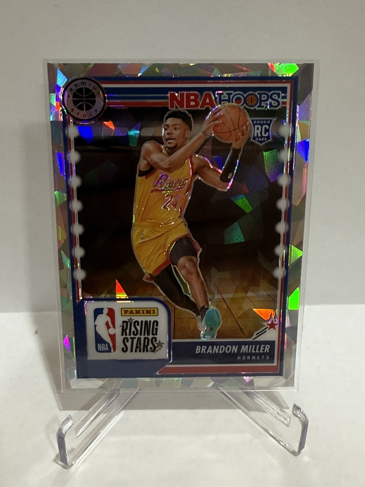 2023-24 NBA Hoops Premium Stock Brandon Miller #298 Silver Ice Prizm Rookie
