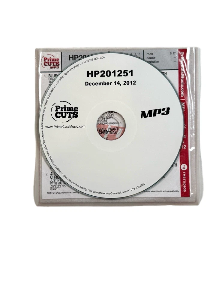 RARE Radio Only Christmas Promo CD 2012 Scott Weiland Tim McGraw Justin Bieber Foto 4 de 4