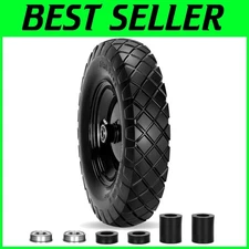 Flat Free Wheelbarrow Wheels - Universal Compatibility