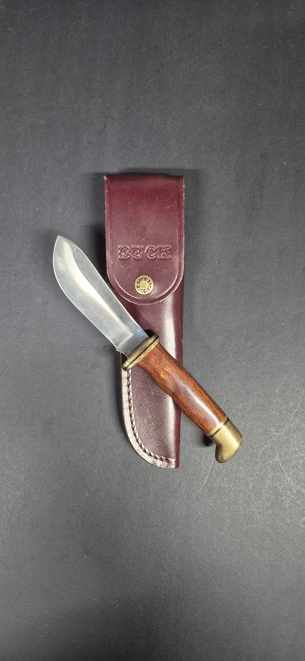 Cuchillo Buck 103 Skinner Heritage pomo protector de latón 1991 excelente Foto 2 de 4