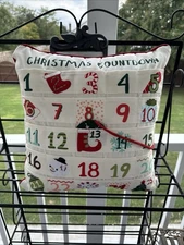 St. Nicholas Square Christmas holiday countdown calendar home decor pillow