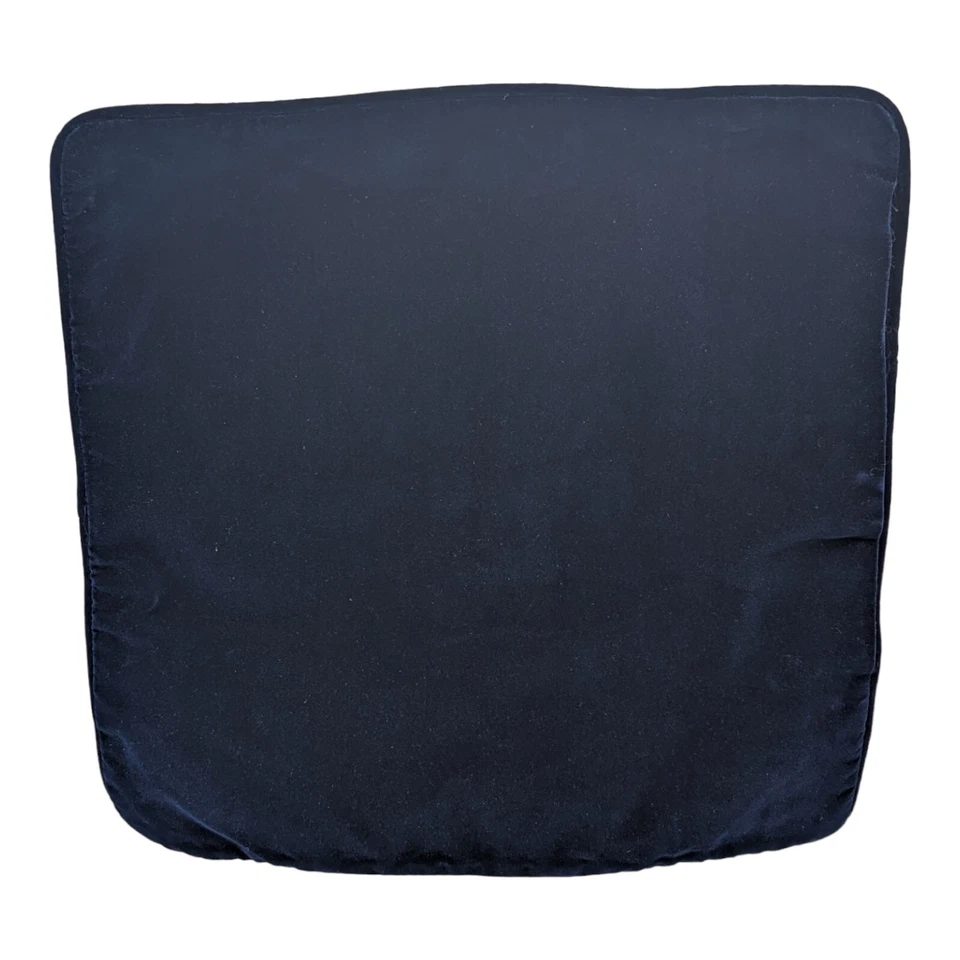 Royal Blue Velvet And Embroidered Flowers Accent Pillow Cover 14"x 14" - Image 2 of 4