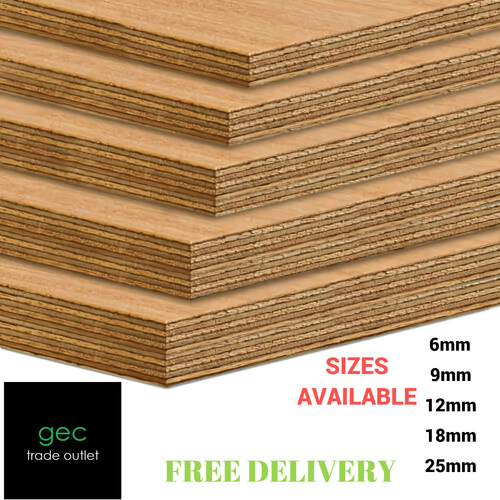 Marine Plywood Sheet 6mm 9mm 12mm 18mm 25mm BS1088 Grade Ply Free