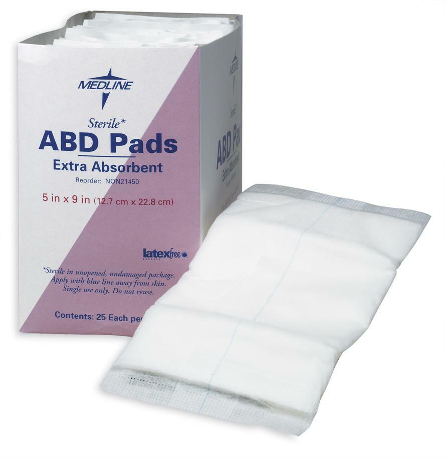 Medline Sterile Super Absorbent Abdominal Pad, 5