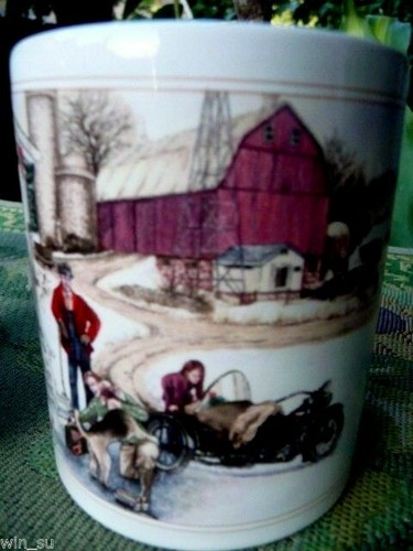 Harley Davidson 1993~Christmas Vacation~Winter Country HD Horse~Cup MUG~RARE New