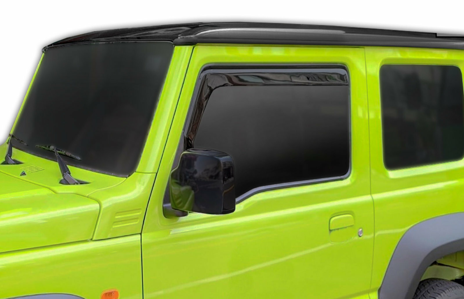 Déflecteurs de vent HEKO haut de gamme en acrylique noir pour Suzuki Jimny 2018+ - 4