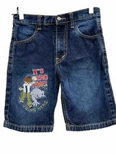 CN Cartoon Network Kids Denim Short Size 5 Logo Button Pocket Classic It  s Hero
